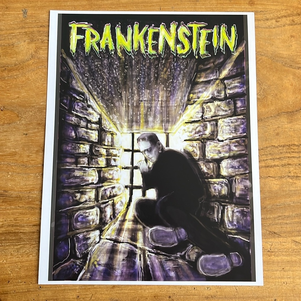Frankenstein monster art print 8 1/2x11
